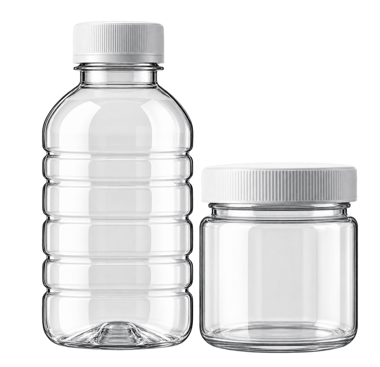 PET bottles and jars