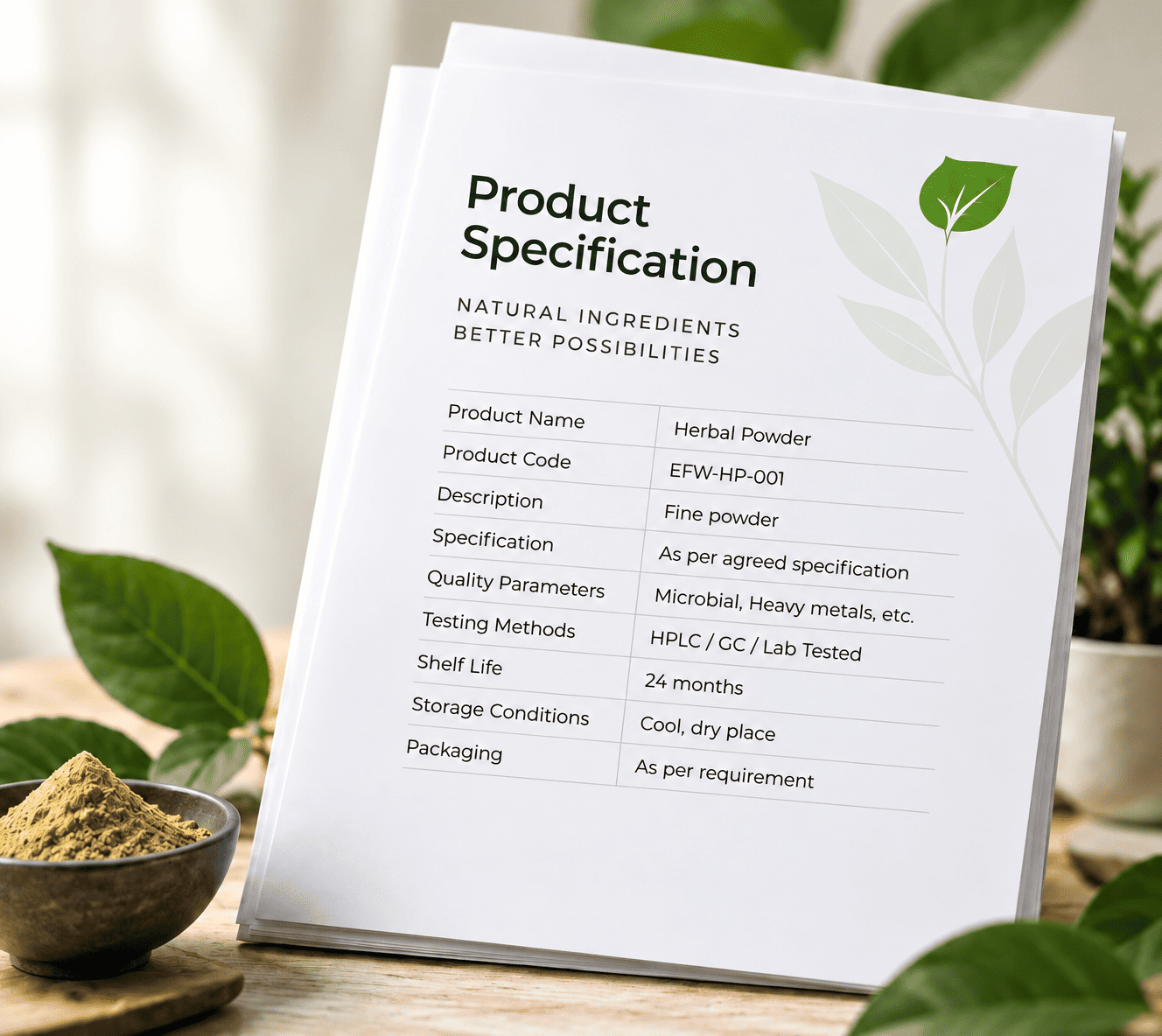 Product specifications